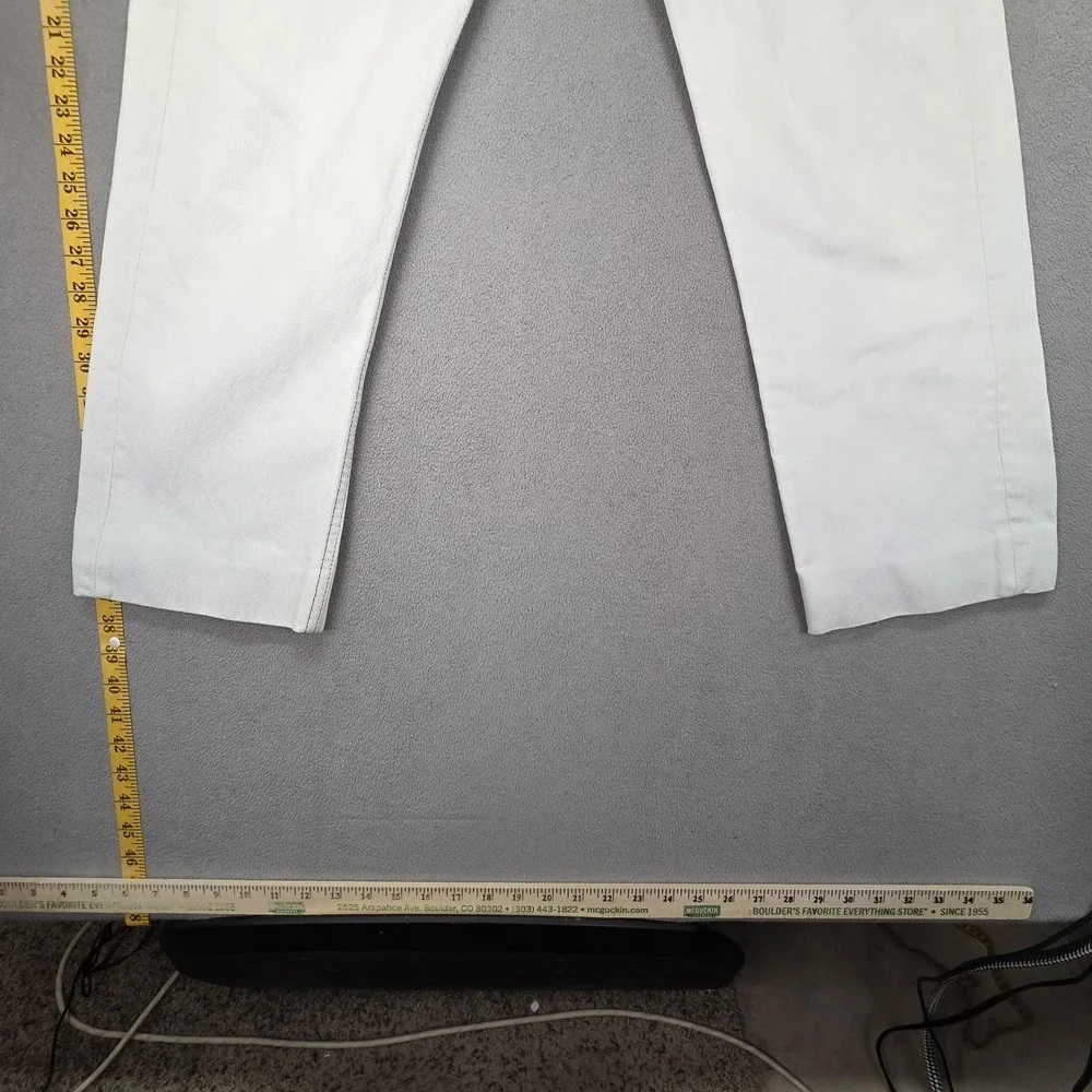 Vintage Levis Jeans Mens White Straight Button Fly USA Stains Altered Fits 27x25